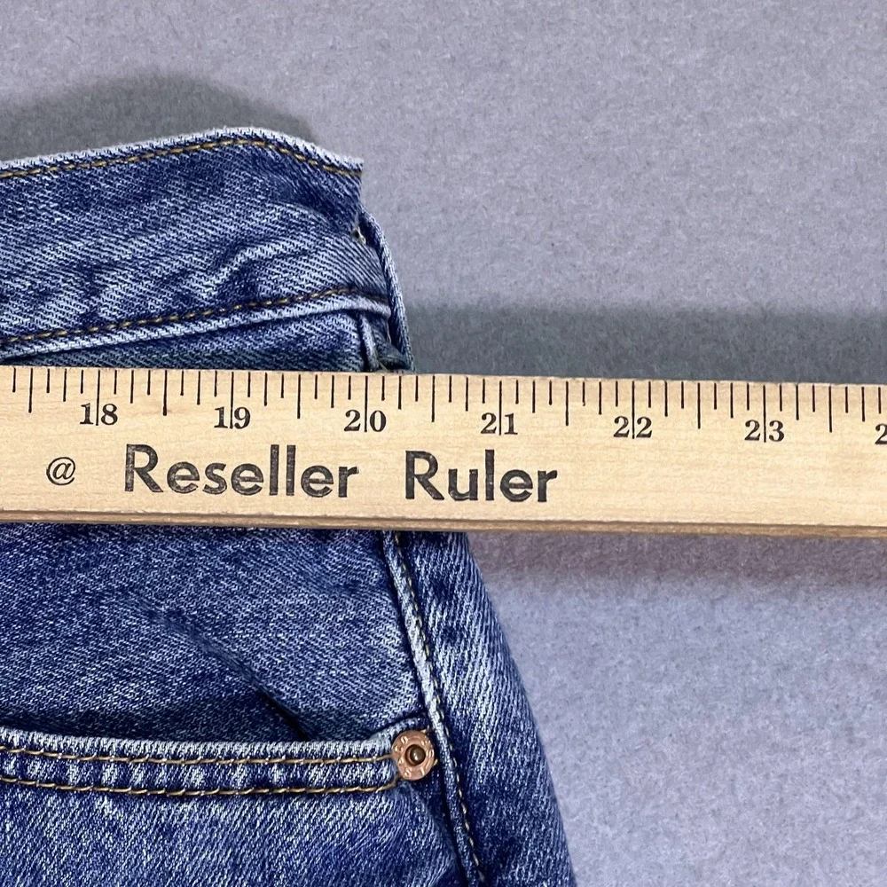 Levis 501 Jeans Mens 42x32 Blue Medium Wash Regular Straight Button Fly Denim